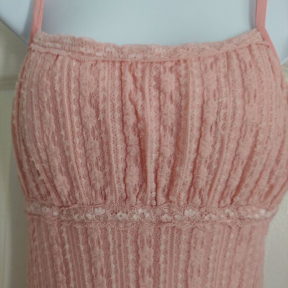 Y2k Womens Empire Cottage Fairy Asymmetrical Mid Dress Pink M - Picture 7 of 16